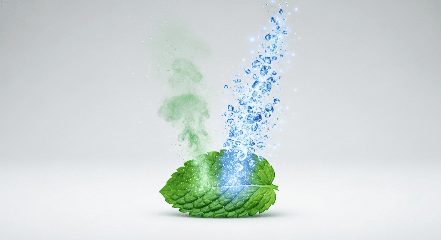 Dual perception from mint leaf